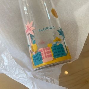 NWT ✨ Starbucks Glass Florida Water Bottle